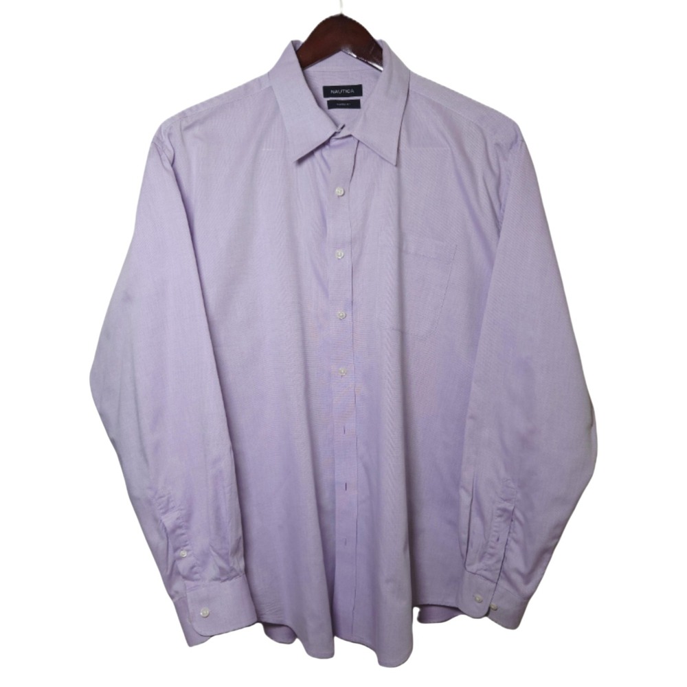 Nautica XXL Lavender Button Down‎ Shirt Classic . - Picture 3 of 7